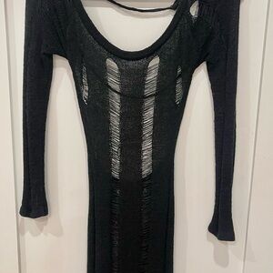Elegant Black Knit Dress